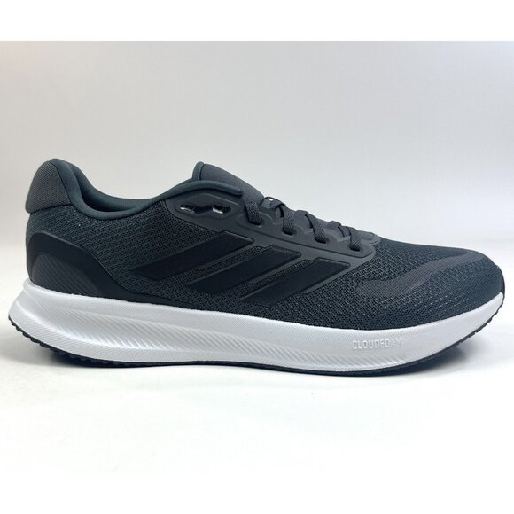 Adidas Runfalcon 5 Mens 11.5 Gray Black Running Athletic Shoes Sneakers IE8819 - Picture 1 of 9